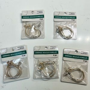 Gold & Silver Drop Earrings by Bead Landing. 5 packages. 10 earrings total.